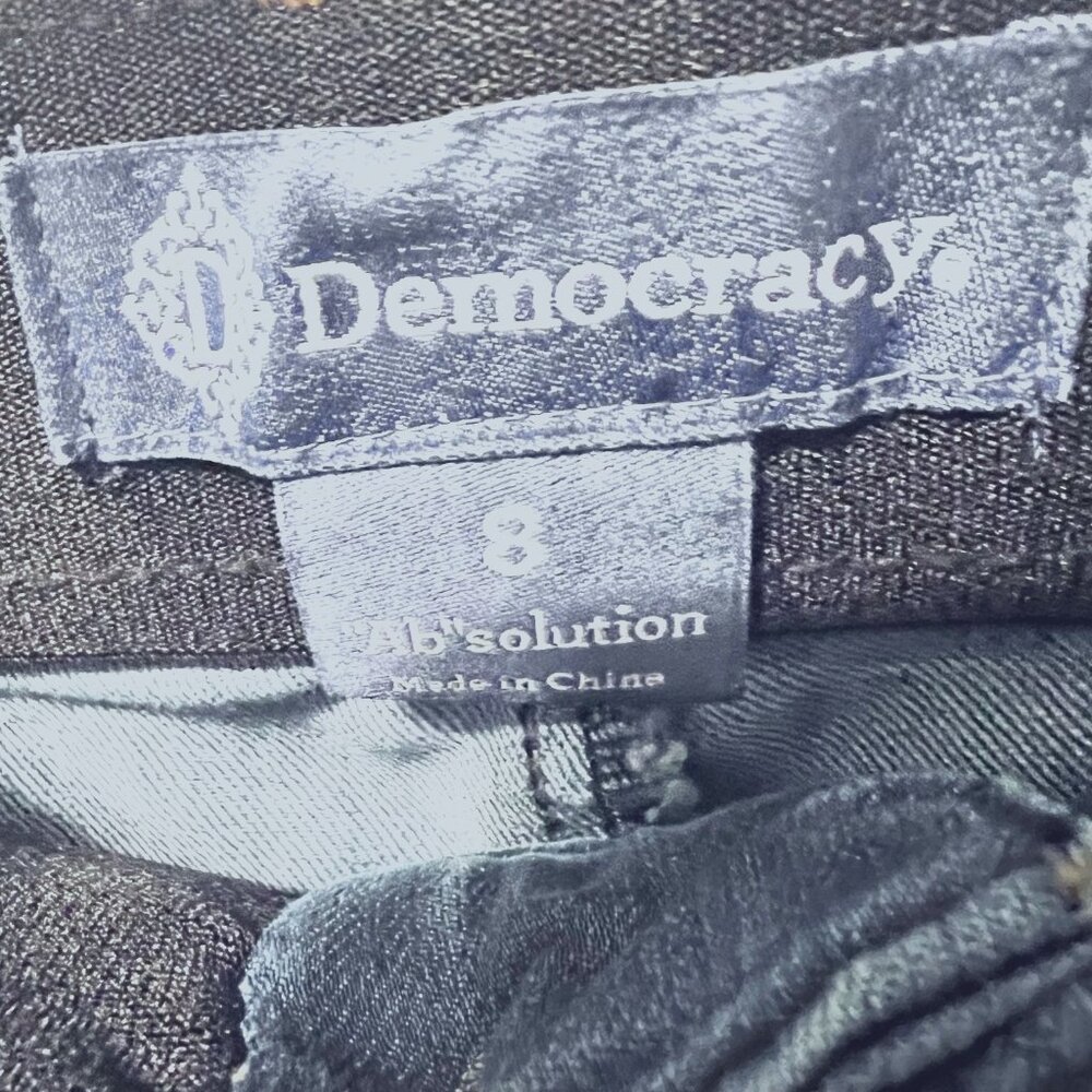 Taylor Swift Songs Democracy "Ab" solution Women's Sz 8 Stretch Cropped Jeans - Picture 11 of 15